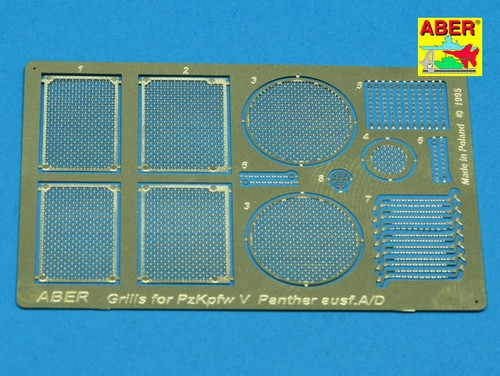 Aber-1-35-Grilles-for-Pz-Kpfw-V-Panther-Ausf-A-D-Detailing-Set-35G01