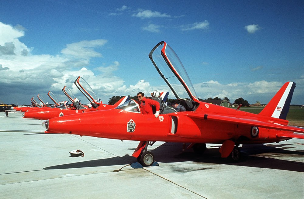 Aircraft HS Gnat RAF Red Arrows, August 1967 - Art Print Art Print