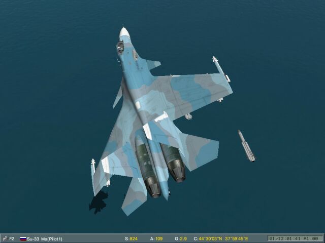 Su-33 Kh-41 antiship training