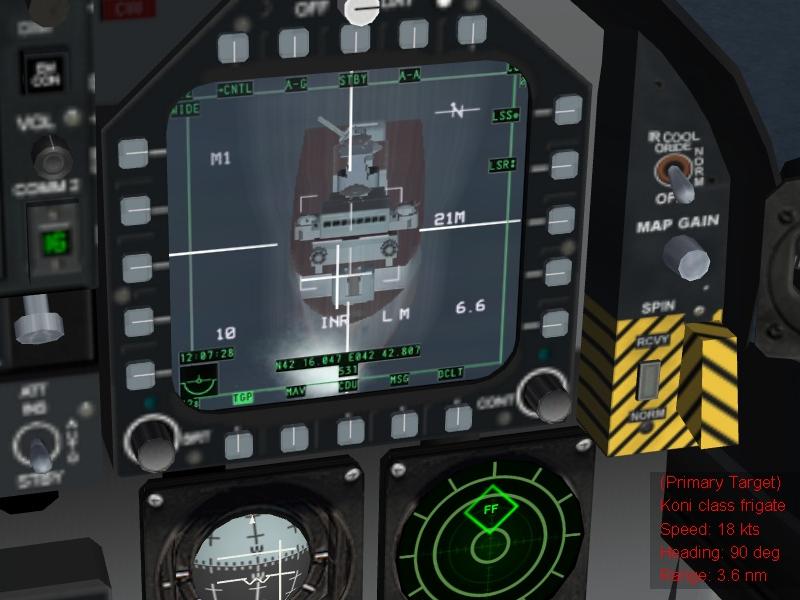 Basic naval threat library for RWR displays