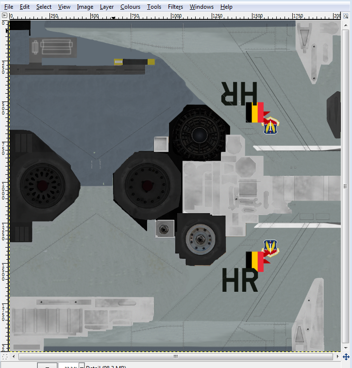 F-16A Hi Res Tail Template
