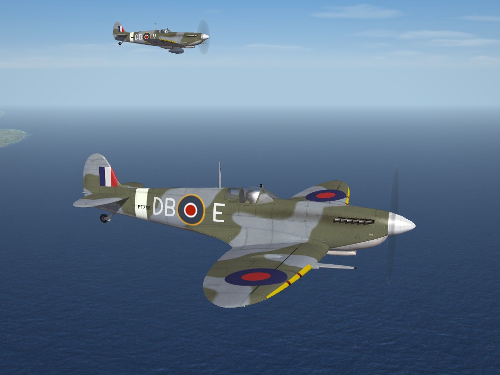 SF2 WW2 ETO Spitfire 9C, 411 Squadron Skin Pak