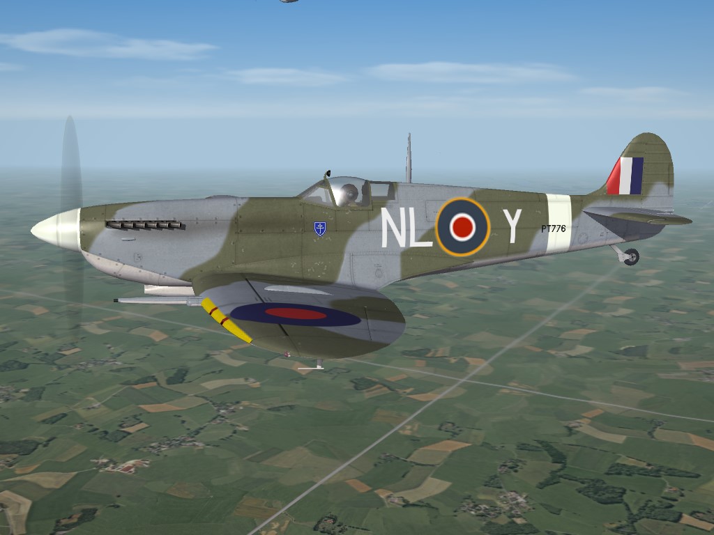SF2 WW2 ETO Spitfire 9c, 341 Squadron Skin Pak