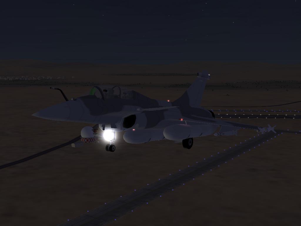 Rafale lights and airbrakes