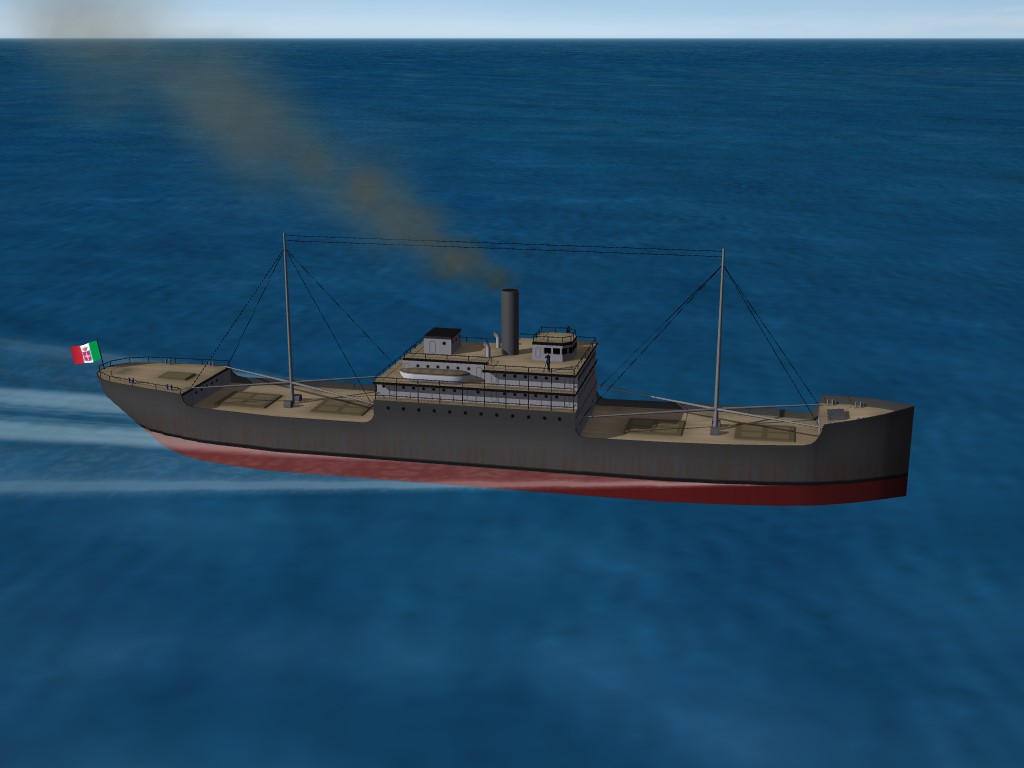 SF2 WW2 MTO Regia Marina Cargo Ship