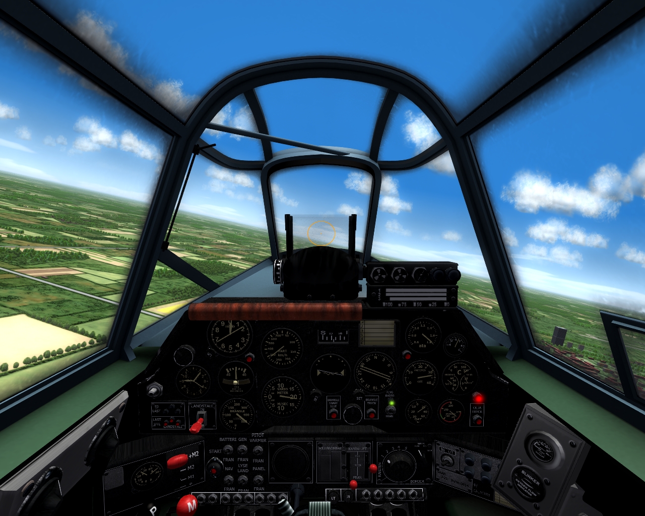 SAAB A-21A cockpit