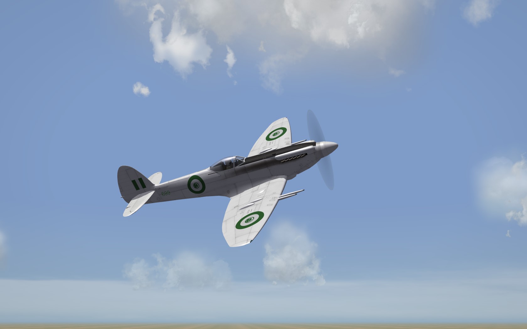 EAF Supermarine Spitfire F Mk 22 White DLC 29