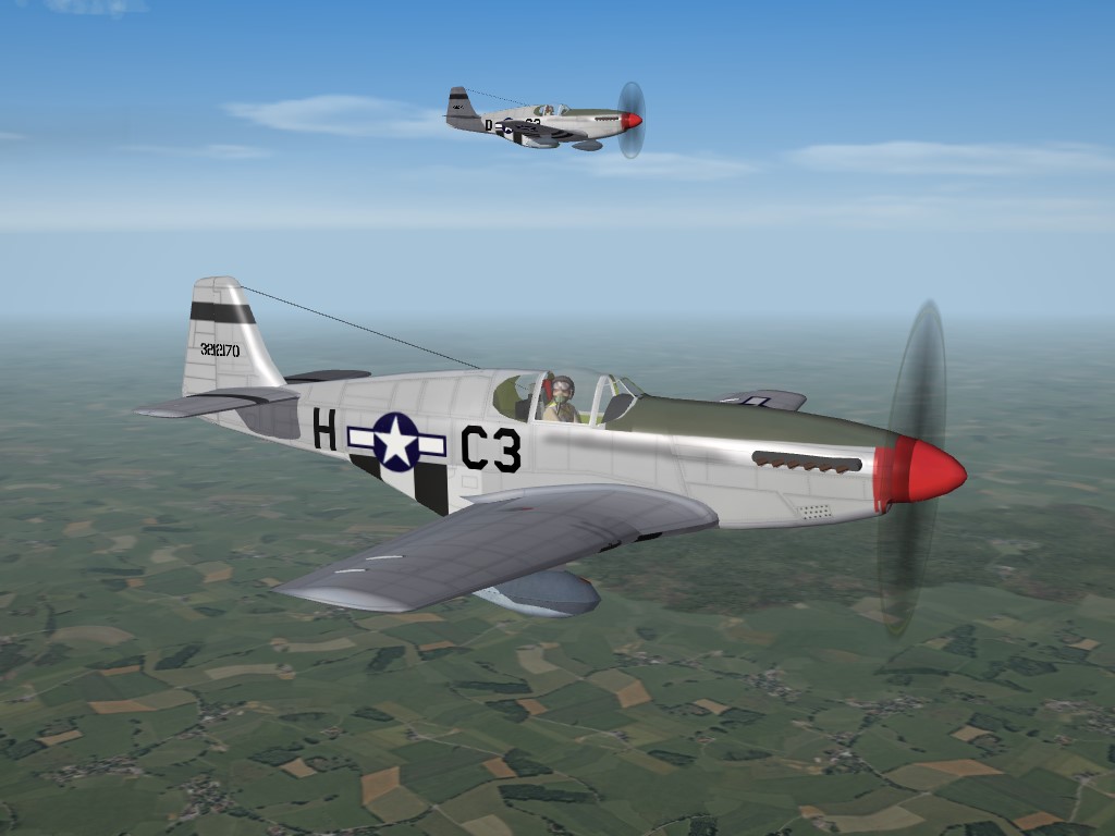 SF2 WW2 ETO, P-51C Mustang, 382nd FS Skin Pak