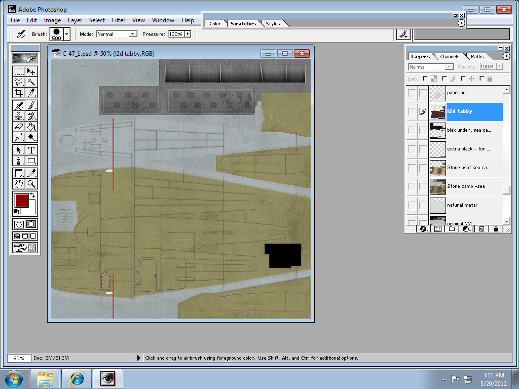 Template set for 3rd Wire C-47 Skytrain