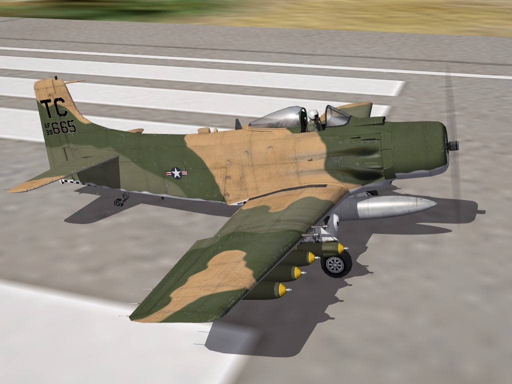 SF2:V USAF A-1H Skyraider, MPPD Skin Remod Pak