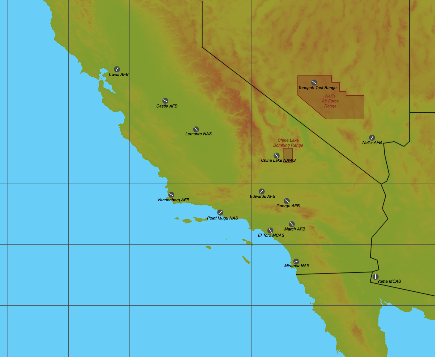 Southwest United States for SF2