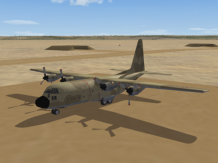Mercenary Sand Skin for C-130A Hercules (fictional)