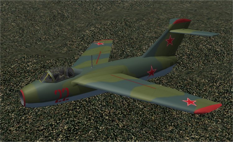 Lavochkin LA-15 "Fantail" Soviet camo skin