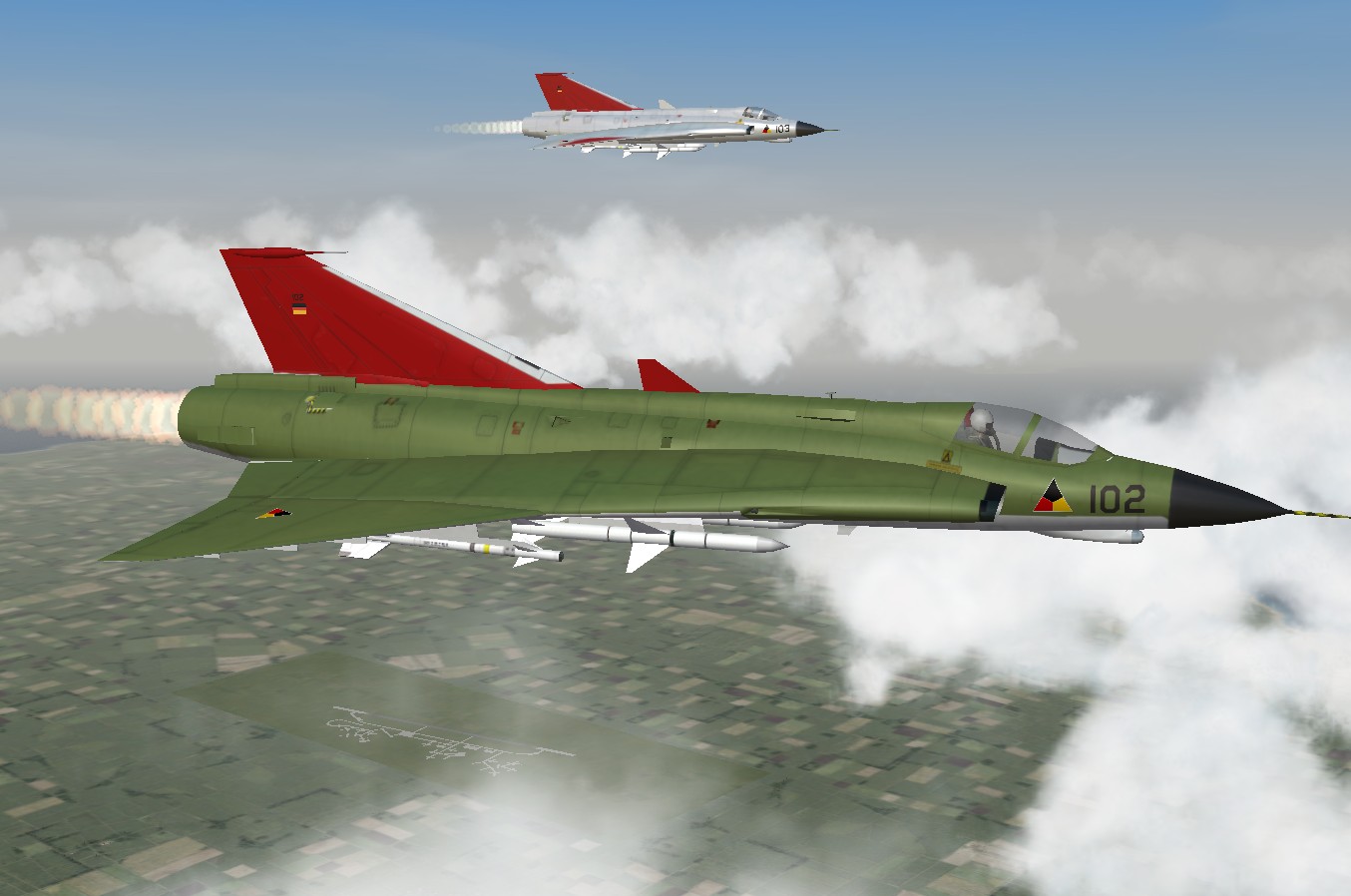 J-35 Draken german bottlegreen camo Skin