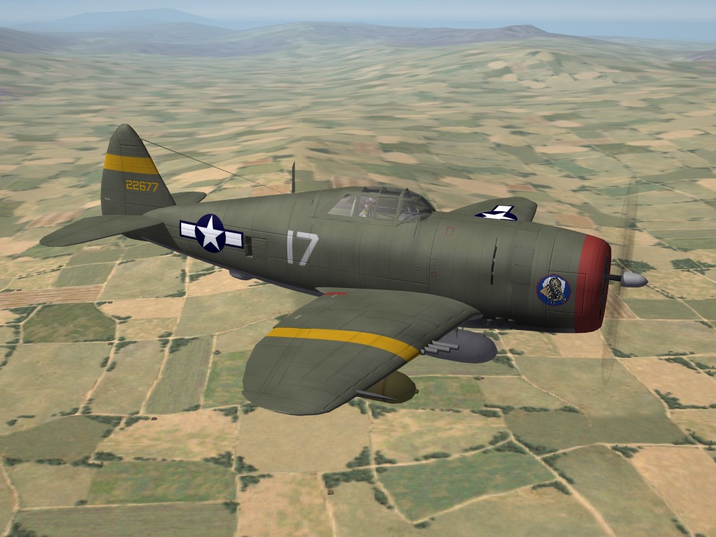 SF2 WW2 MTO P-47D Razorback, 64th FS Skins/Decals Pak