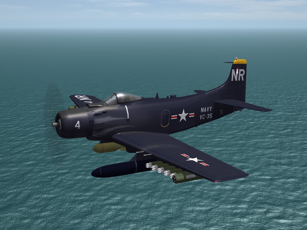 SF2 KAW AD-4NL Skyraider (3W)