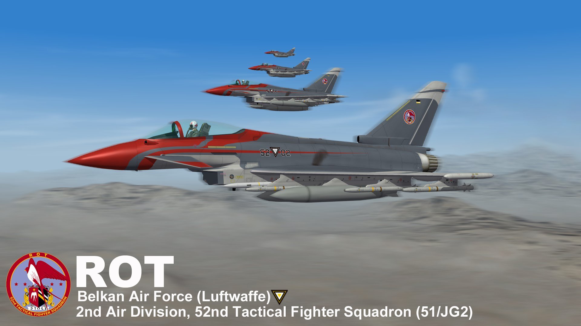 Eurofighter-GmbH EF-2000 "Typhoon" Rot Team (Ace Combat Zero)