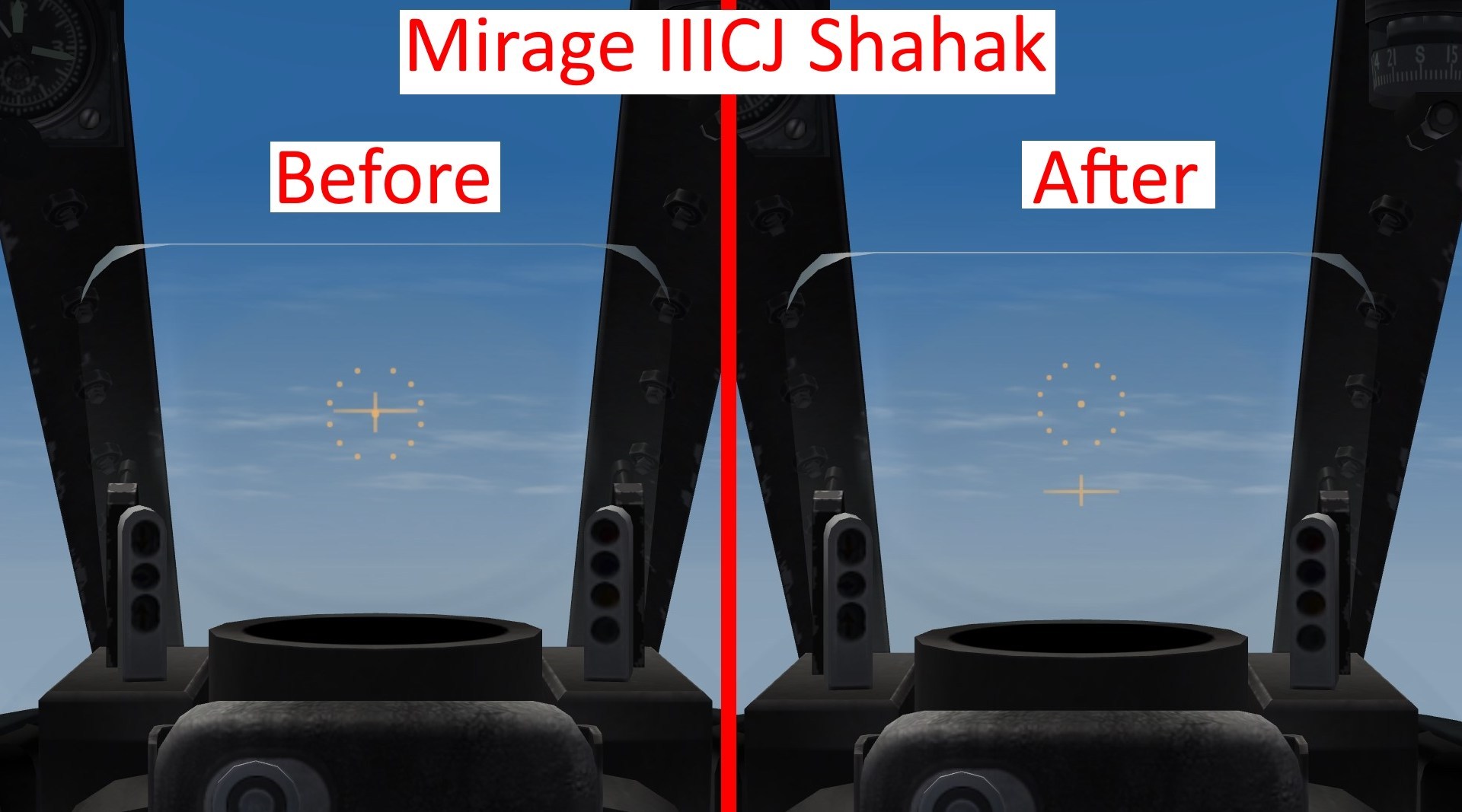 Mirage III & Nesher Gun Sight Fix.