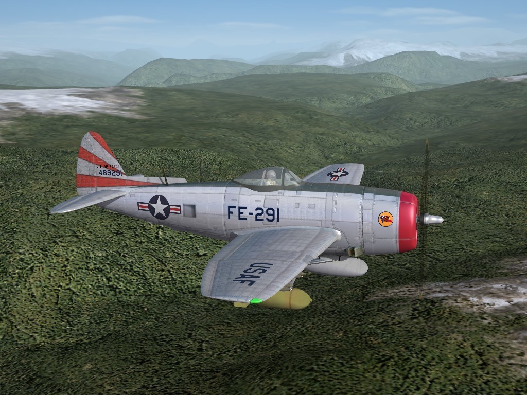 SF2 P-47N Thunderbolt 36th FBS, KAW "What If" Skin Pack