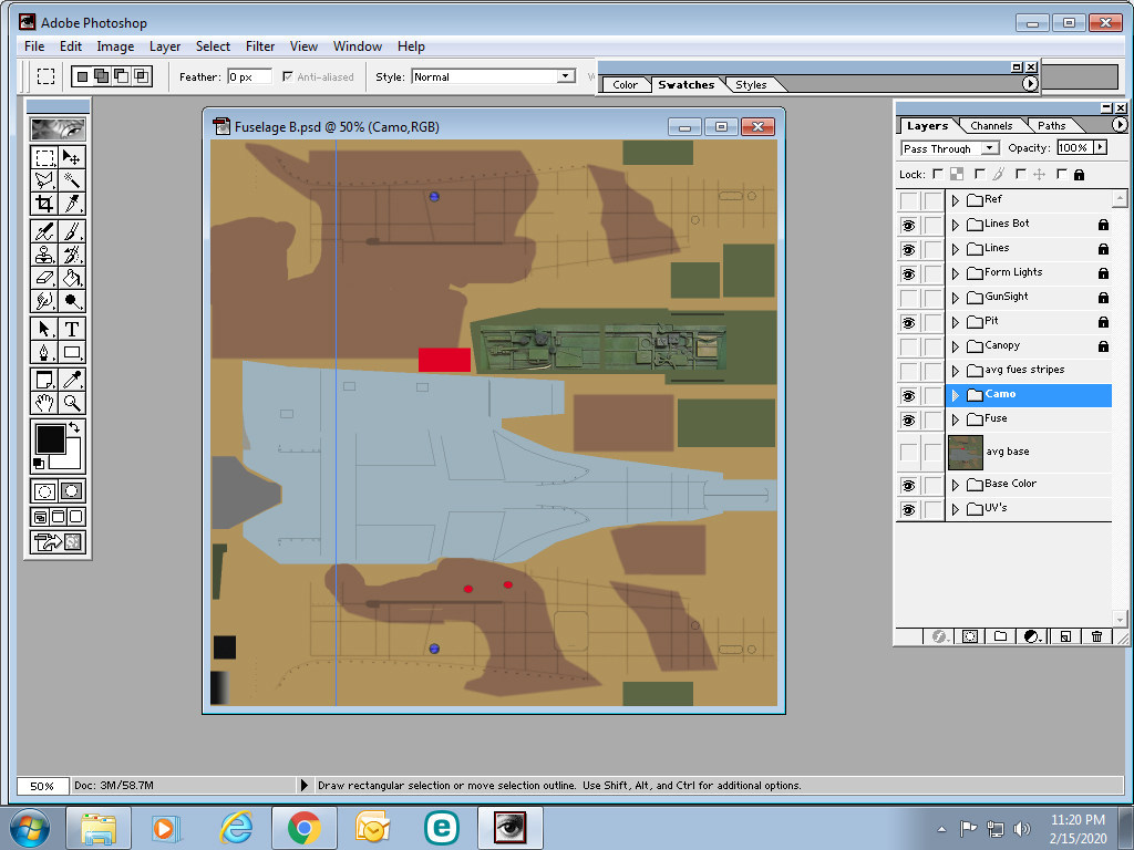 Template for P-40B/C & Tomahawk by Raven