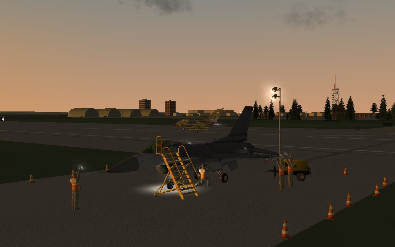 Static F-16 scene