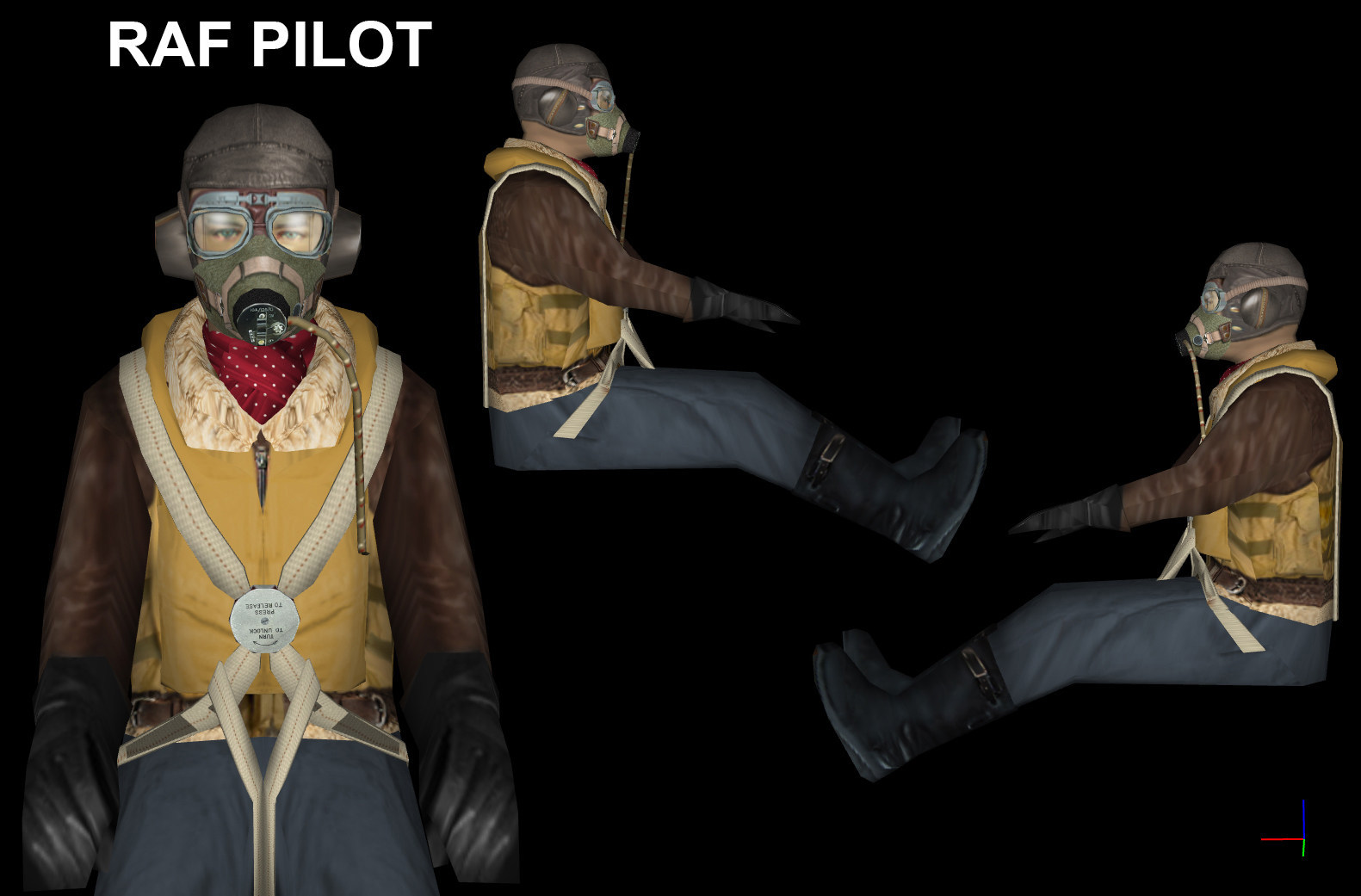Textures for Geezer "RAF Euro Pilot Oxy" - Strike Fighters 2 (SF2) WW2 instalations.