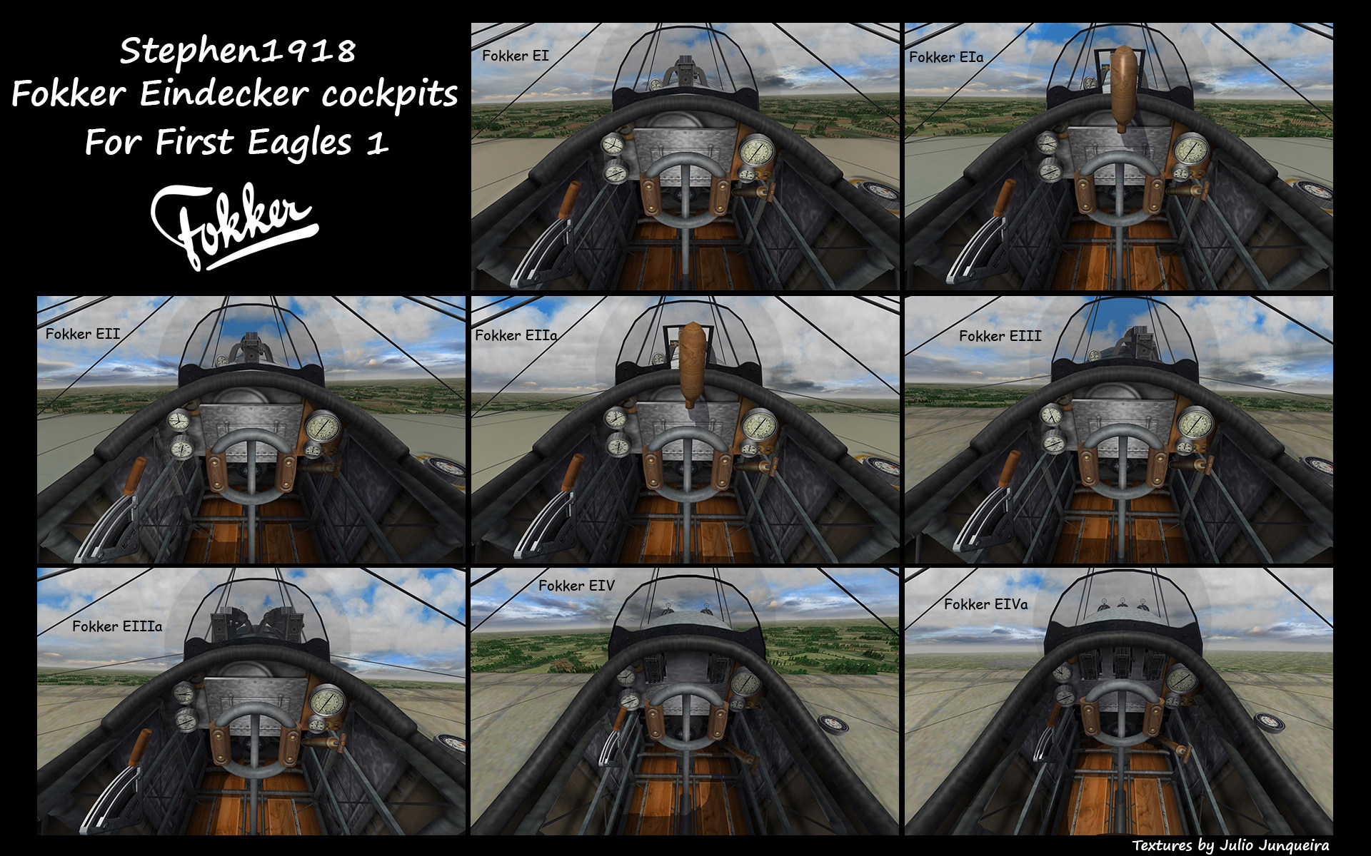 Stephen1918 Fokker Eindecker cockpits for FE 1