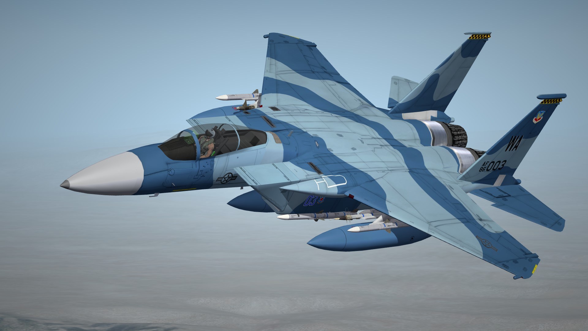 F-15C Blue and Tan skin, 65th Aggressor Squadron(2005-2014)