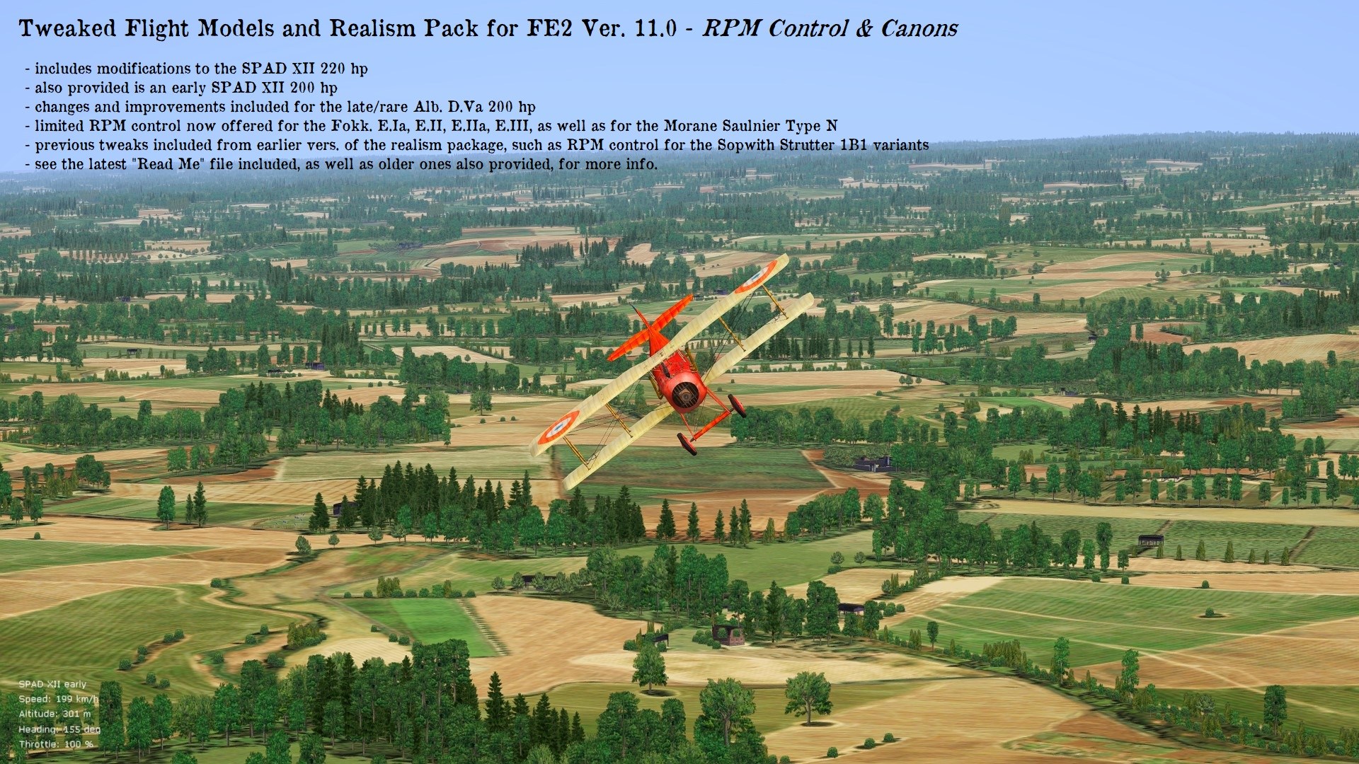 Tweaked Flight Models and Realism Pack for FE2