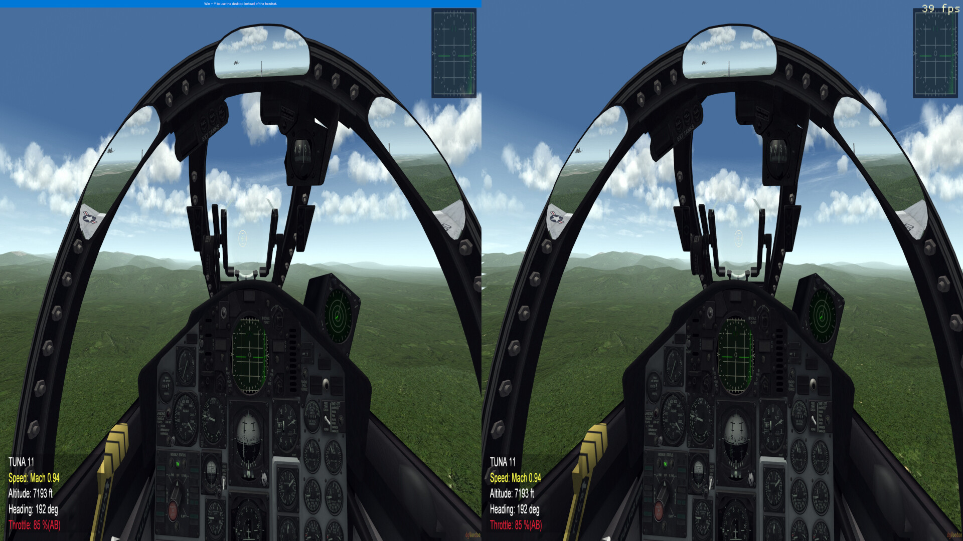 Method for Stereoscopic 3D in VR with Headtracking in Strike Fighters 2 - Geo11 and dgVoodoo2