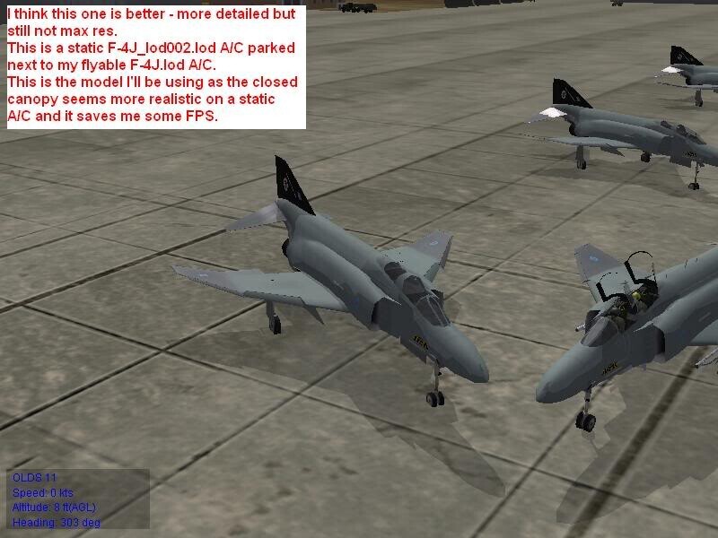 Complex Static/Parked Aircraft. Phase I (F4-J, Fmk6, C-130J)