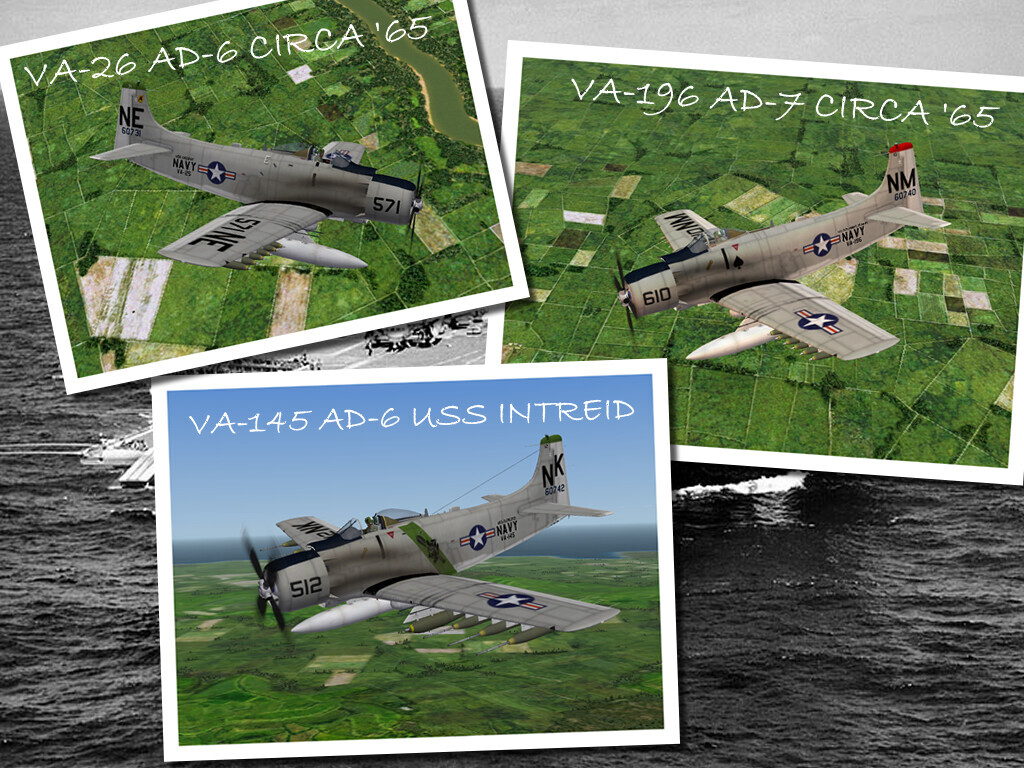 Razbam Skyraider VA-25/-145/-196 skins