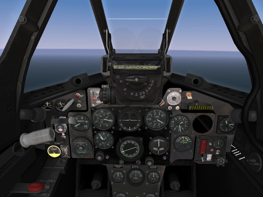 Vampire cockpit -single-engine Egyptian-modified (combat veteran)