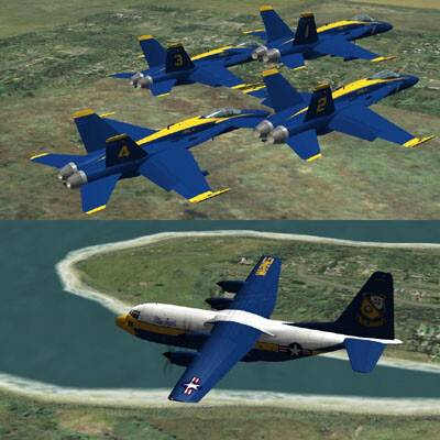 Blue Angels Flyable F-18/C-130 v.2