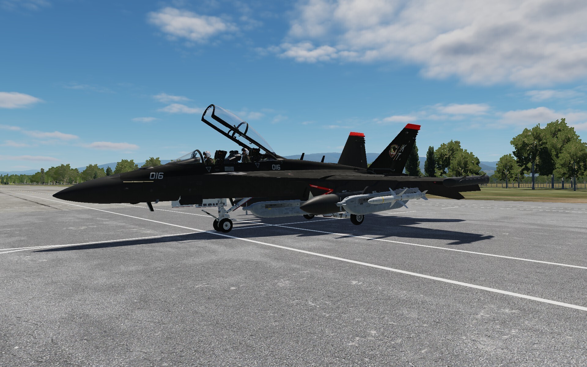 Fictional "Ghosts of Razgriz" scheme for the EA-18G from the CJS Super Hornet Mod