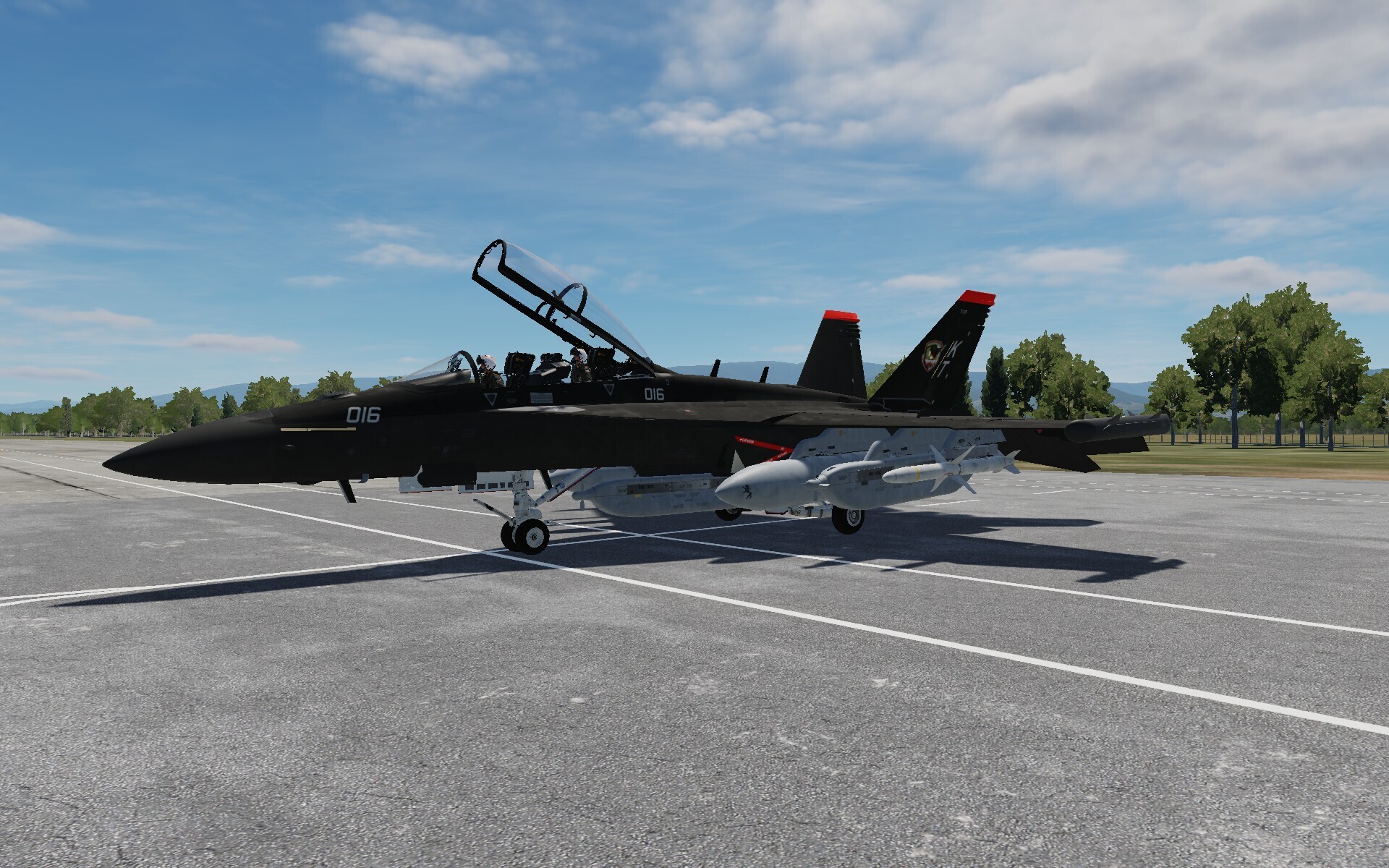 Fictional "Ghosts of Razgriz" scheme for the EA-18G from the CJS Super Hornet Mod