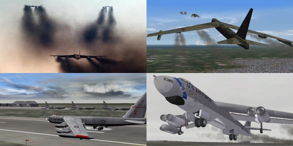 B-52 & B-47 Water injection Exhaust Trails