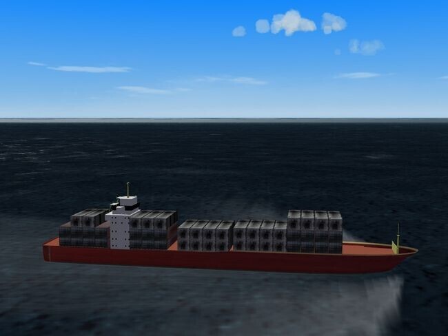 Small Container Cargo ship
