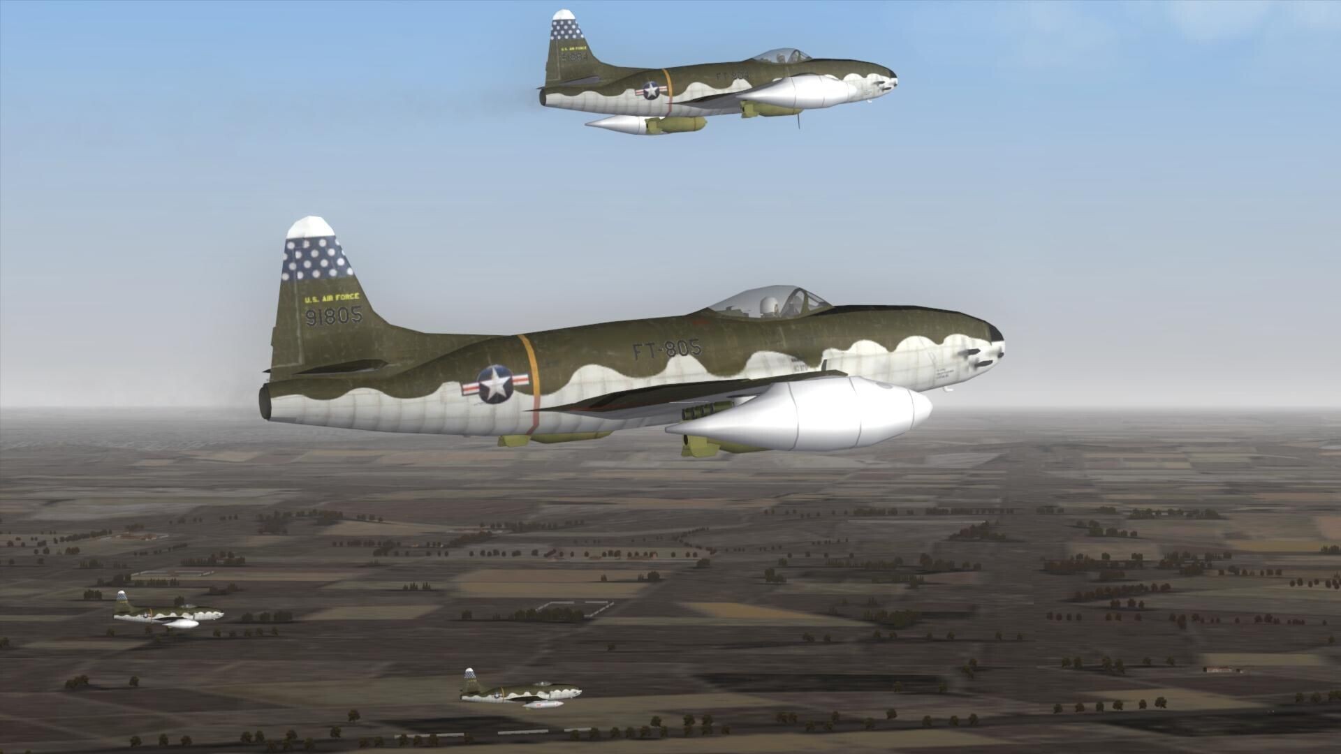 Early camouflaged F-80C, Korea (Pasko)