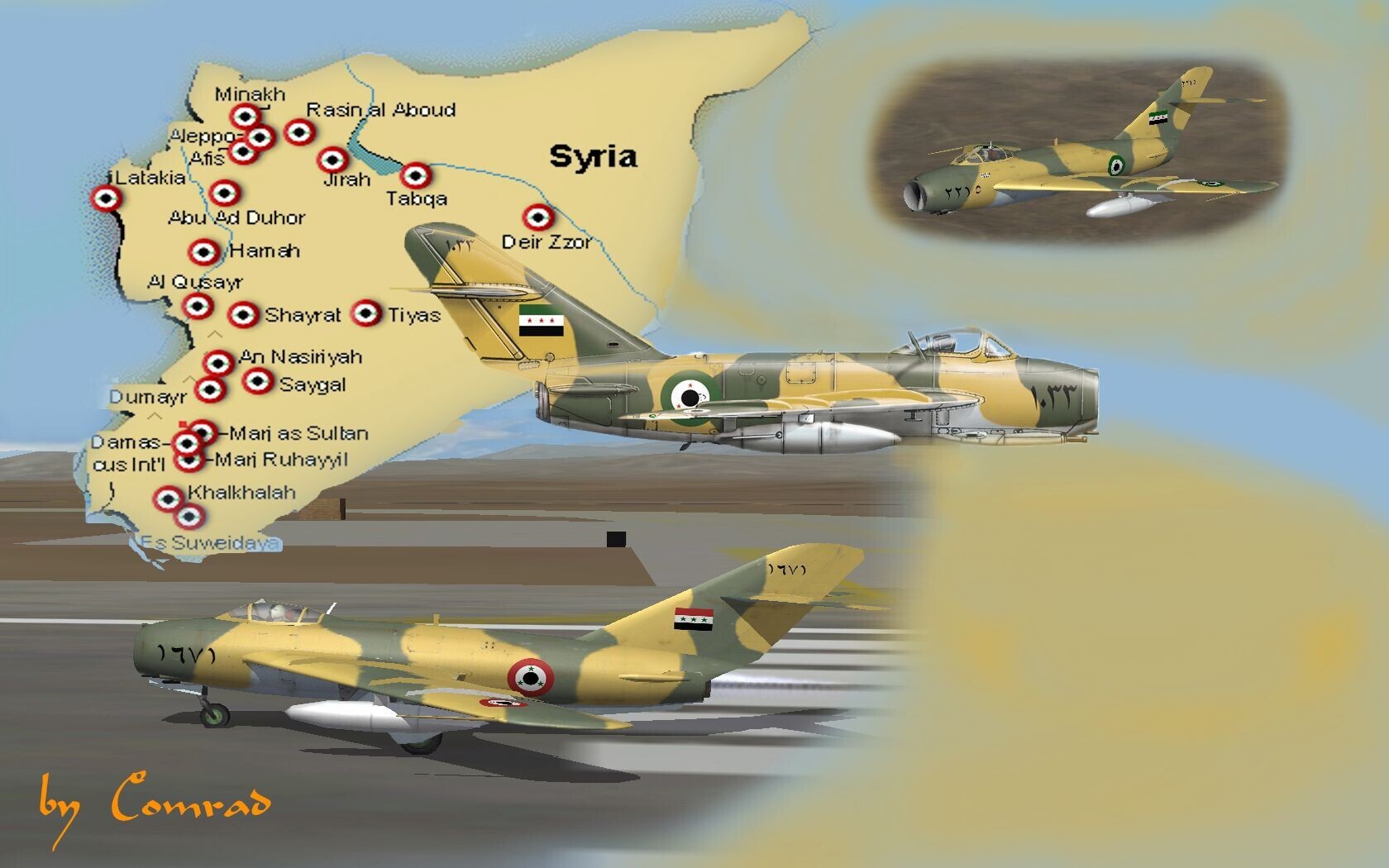 MiG-17F Syrian skin(yellow-green) v.1.0