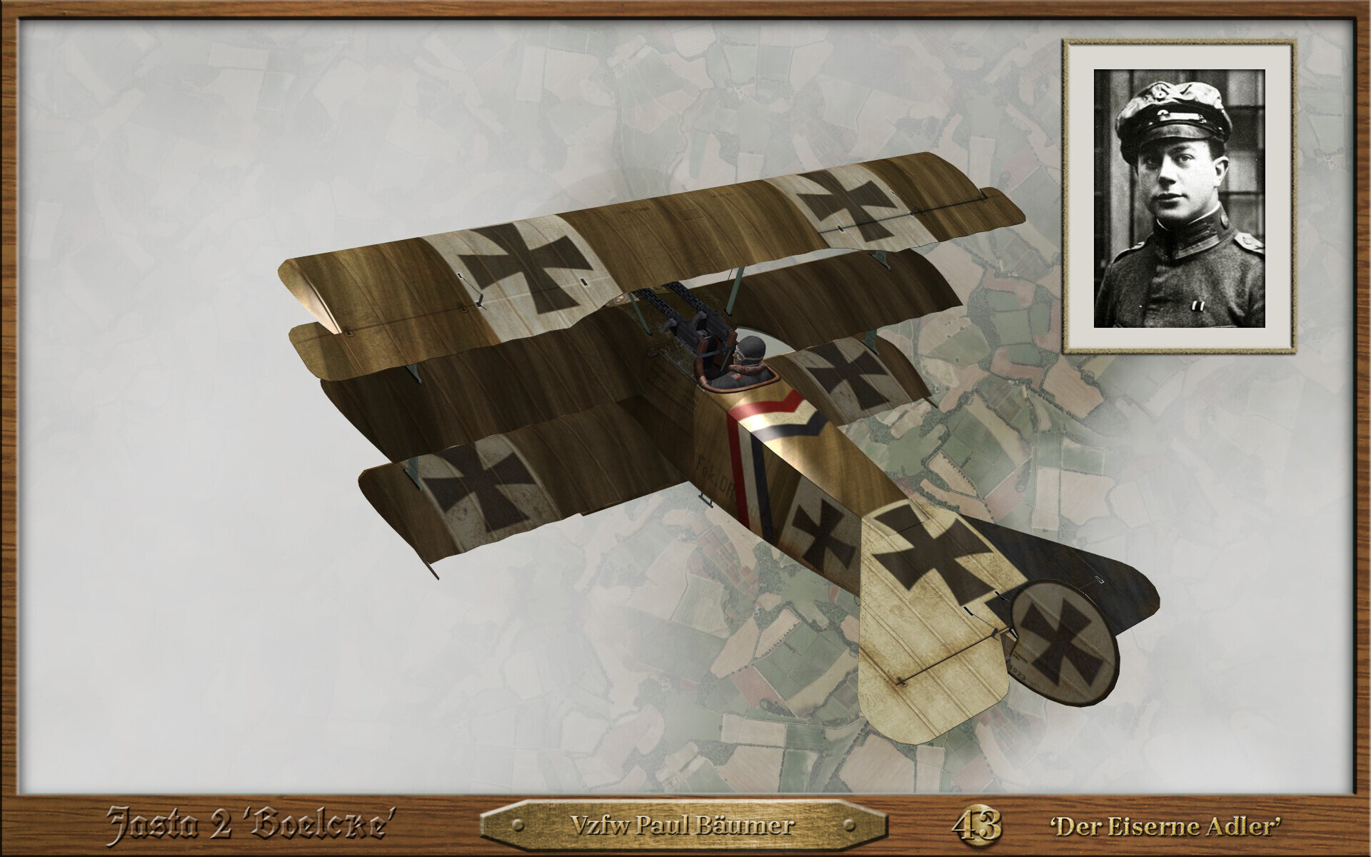 More information about "FOKKER DR1 JASTA 2 PAUL BÄUMER FOR FE2"
