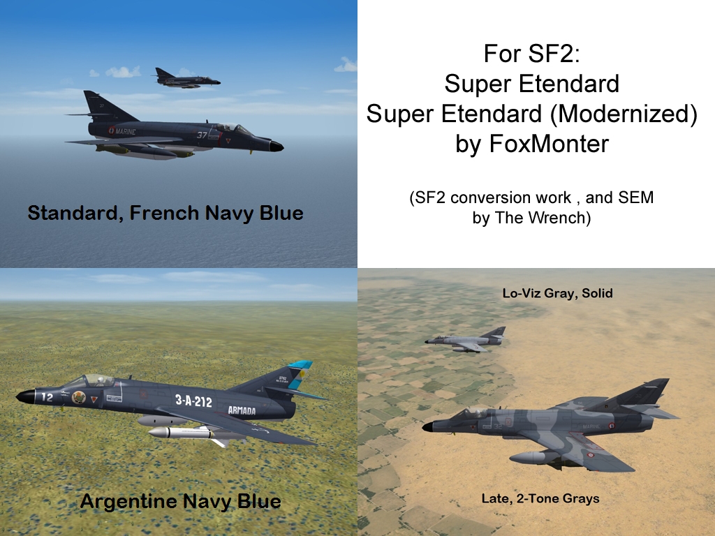 Super Etendard & Super Etendard (M) for SF2 by Foxmonter