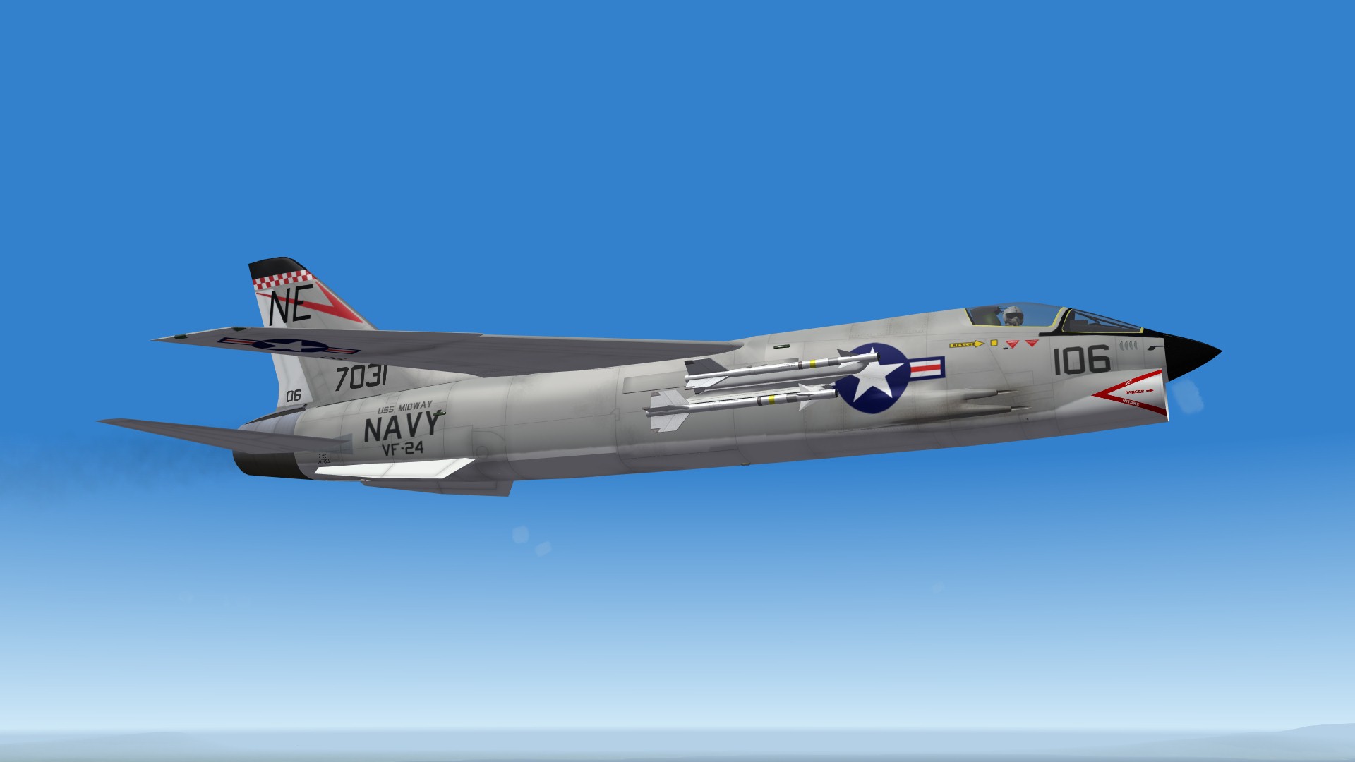 VF-24 'Checkertails' (1962) skin for the Mirage Factory F-8C
