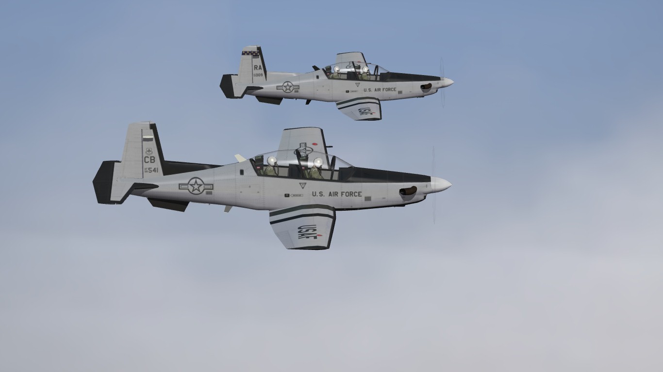 T-6A Texan II grey/black USAF skins