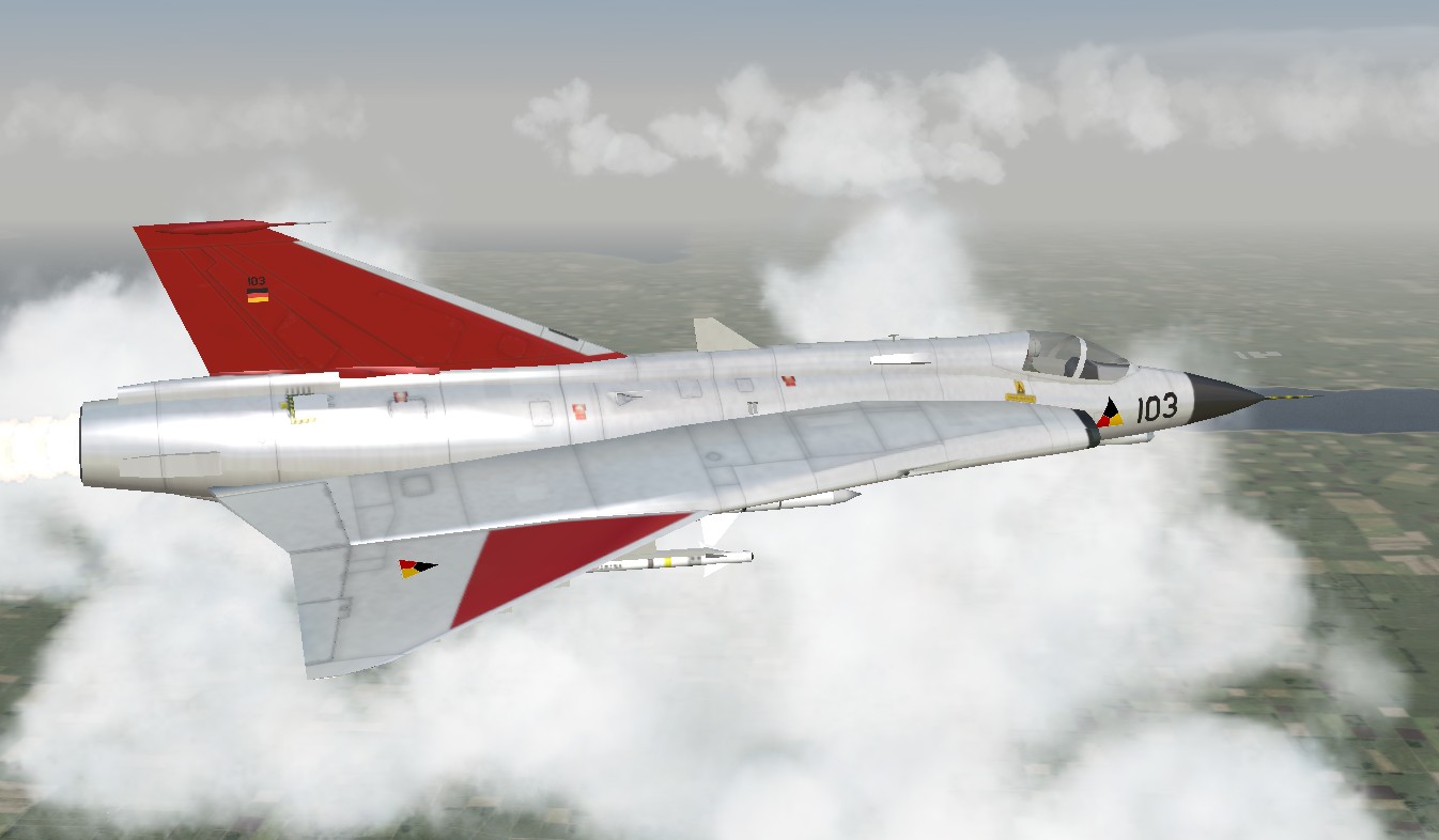J-35 Draken german silver red skin
