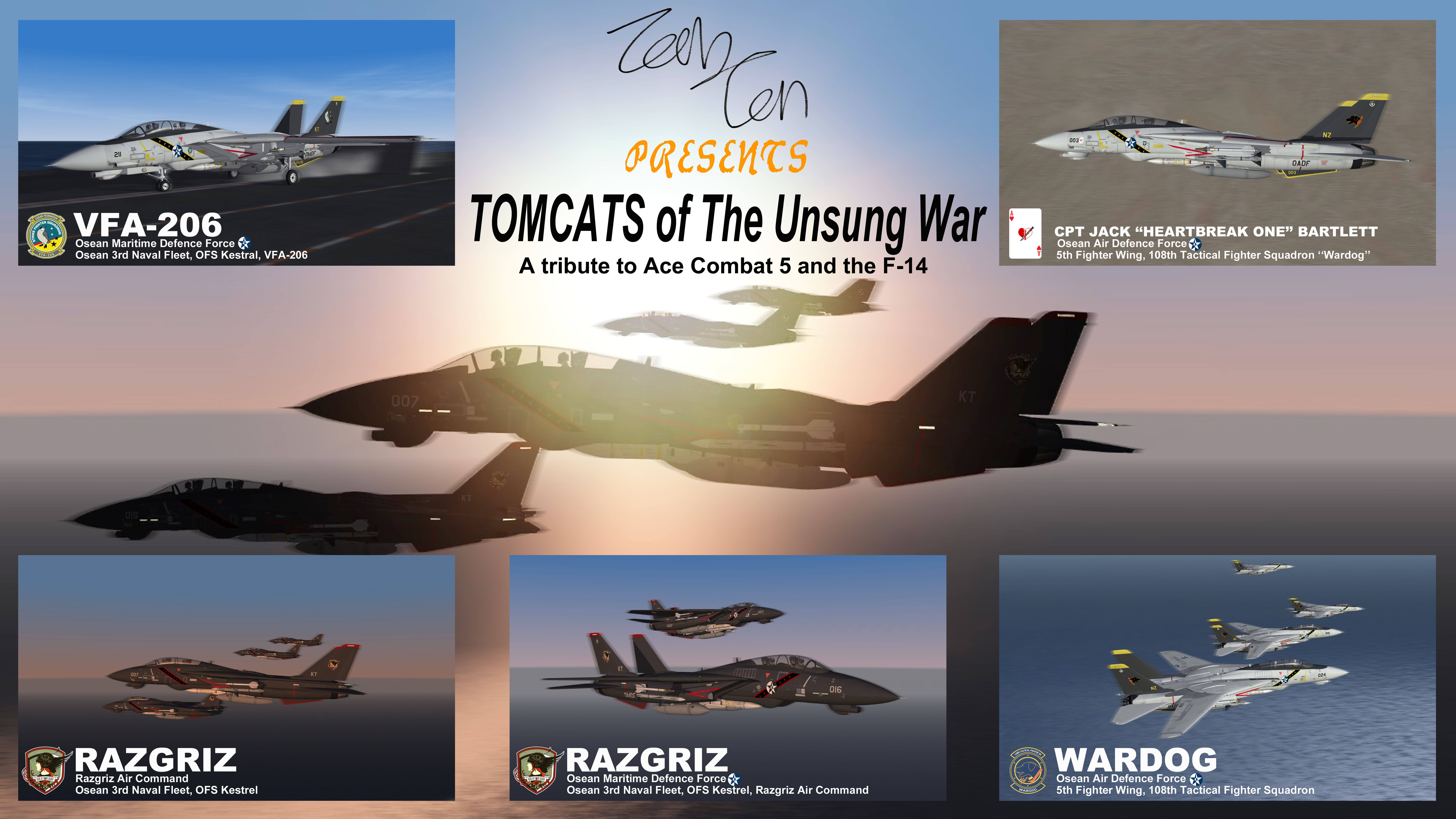 F-14A/B/D Tomcats of The Unsung War (Ace Combat 5)
