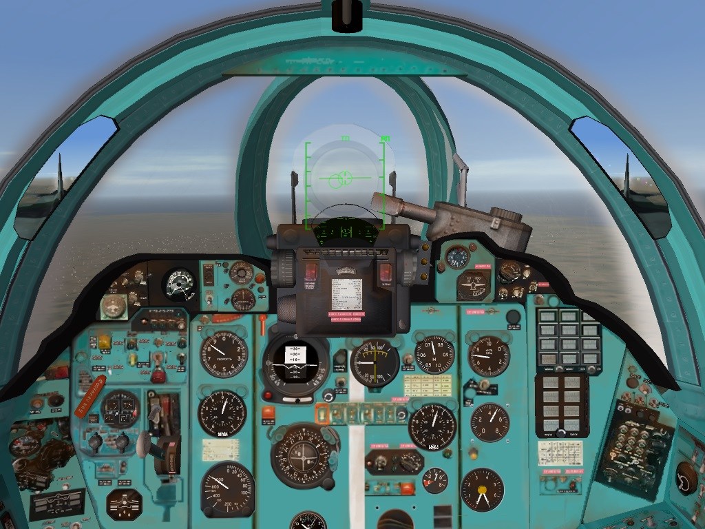 SF2 MiG-23MF fighter-  Cockpit, working Mig-23MF HUD, and aircraft