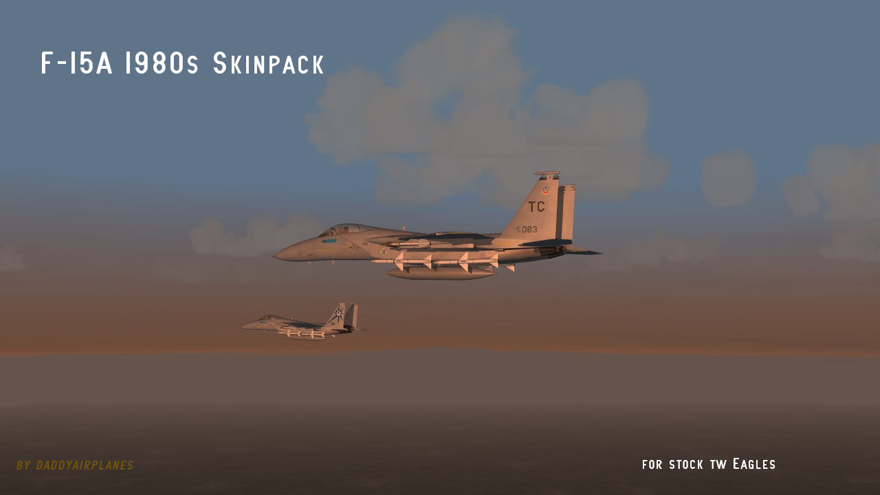 F-15A 1980s Skinpack   for stock 3W Eagles