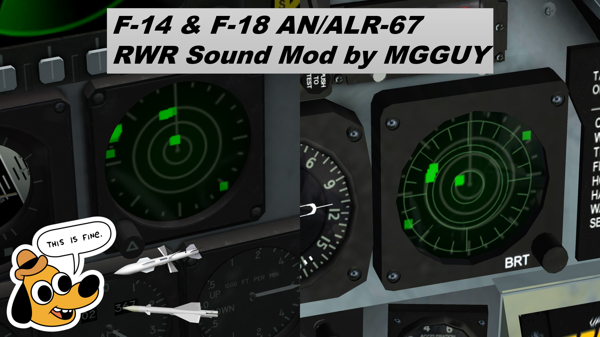 F-14 & F/A-18 AN/ALR-67 RWR Sound Mod