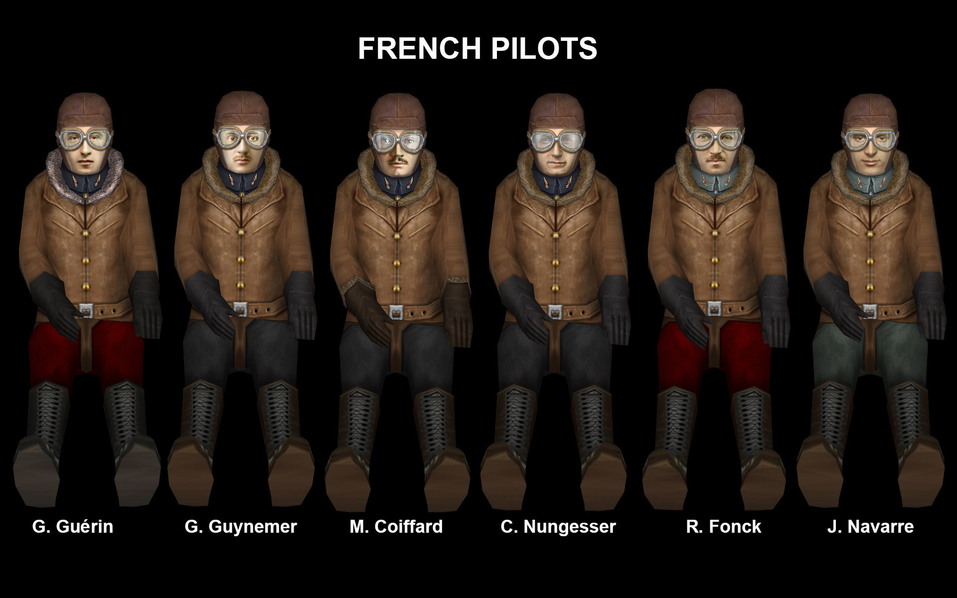 Geezer French pilots for FE2